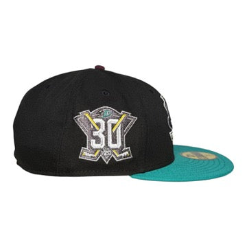 Anaheim Ducks 30th Anniversary Teal Visor New Era 59Fifty Fitted Hat
