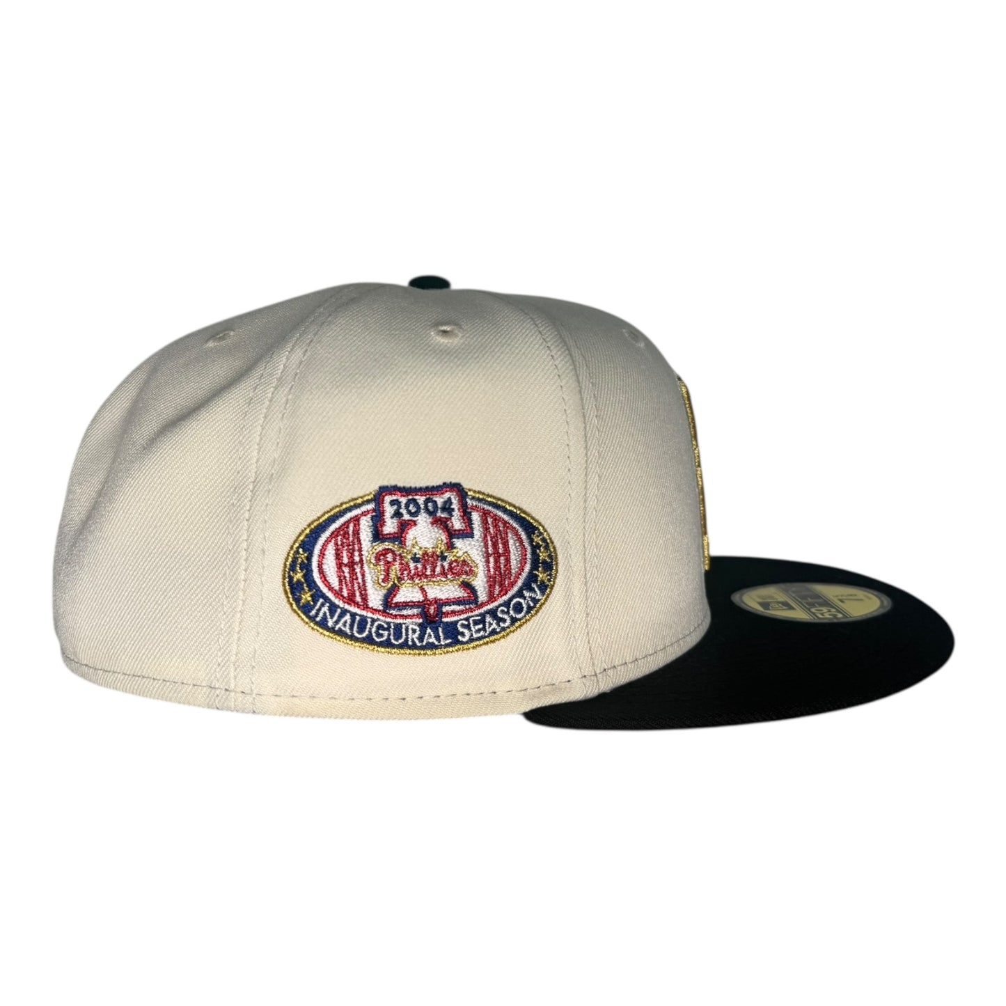 Philadelphia Phillies 2004 Inaugural Season Chrome White/Black New Era 59Fifty Fitted Hat