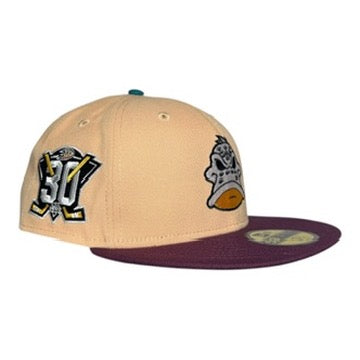 Anaheim Ducks Candied Pecan Plum 2 Tone 30th Anniversary New Era 59Fifty Fitted Hat
