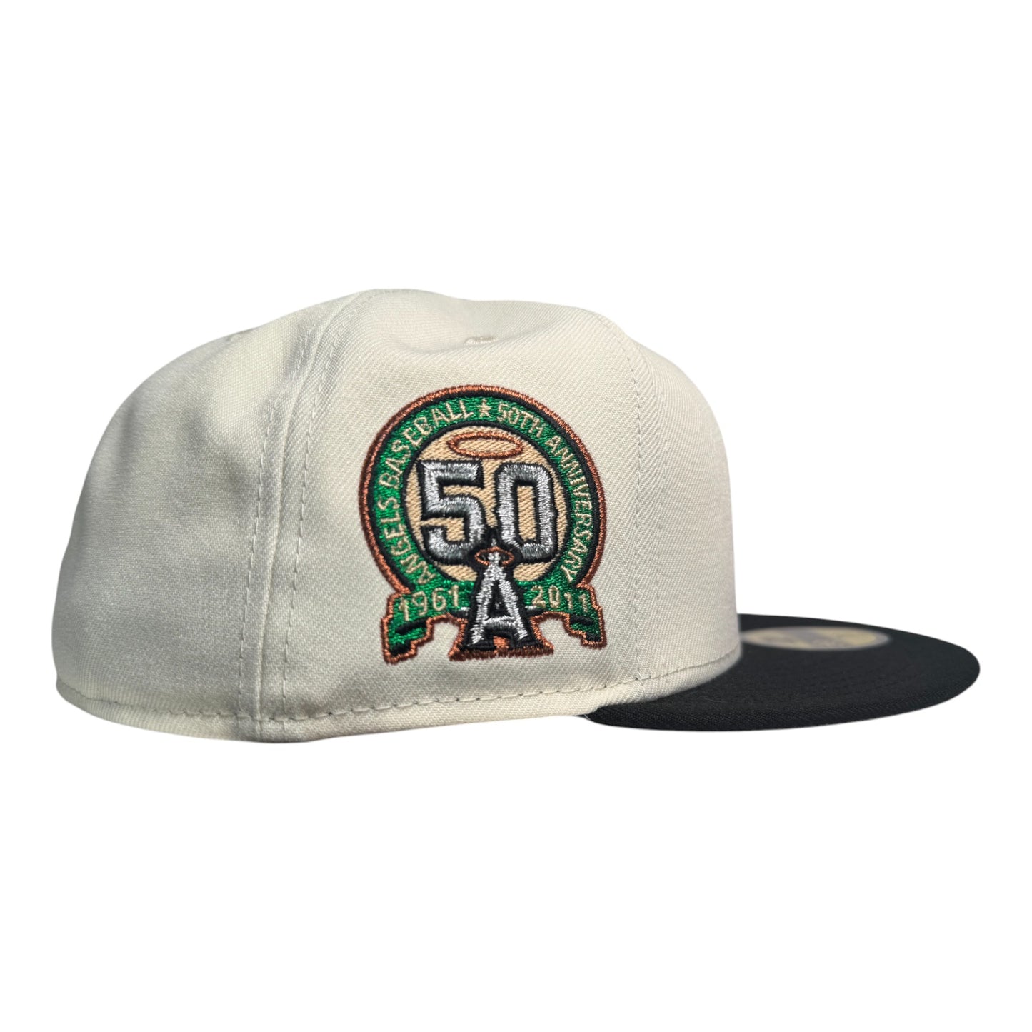 Anaheim Angels "Mauna Kea" New Era 59Fifty Fitted Hat - Chrome White / Black