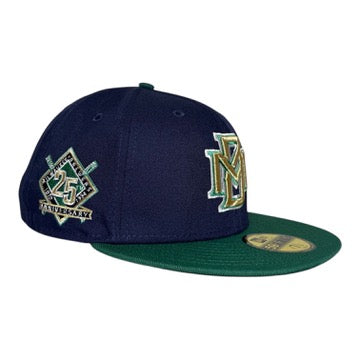 Milwaukee Brewers 25th Anniversary Navy & Green New Era 59Fifty Fitted Hat