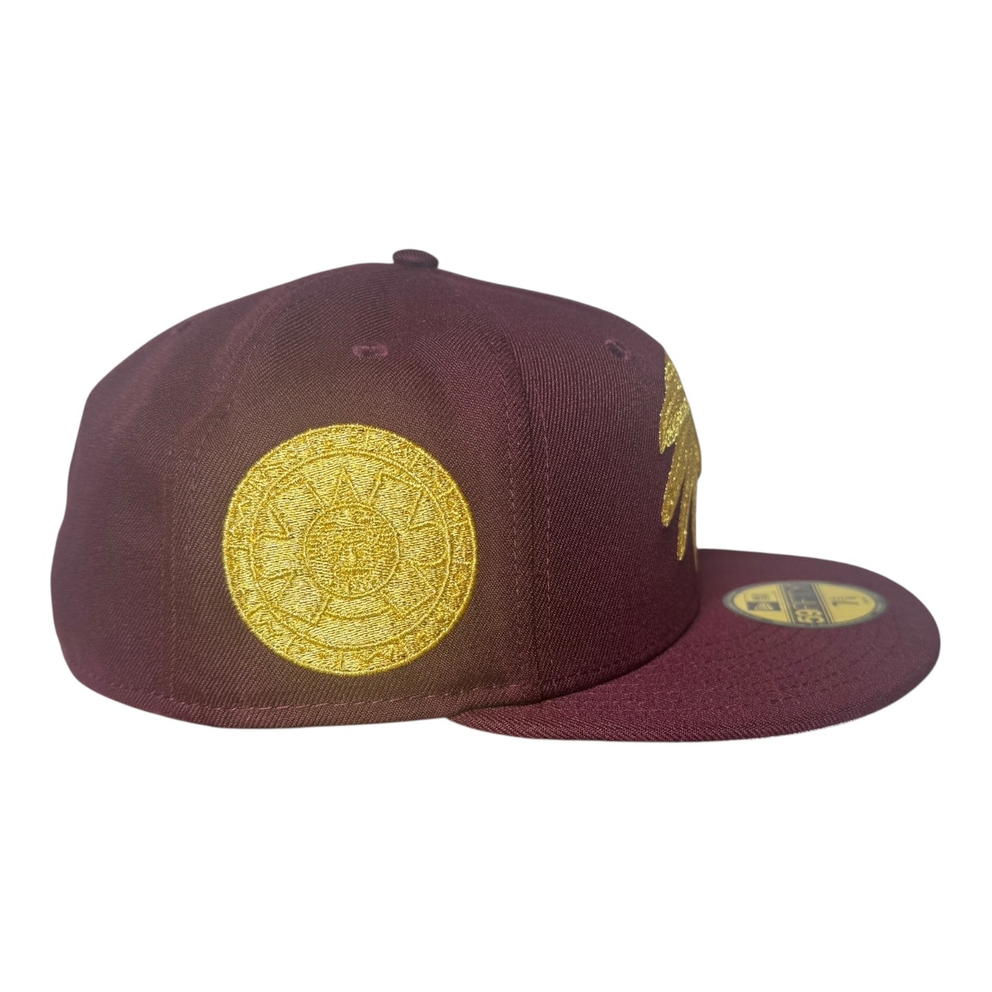 Mexico Aztec Skull Warrior 24K Maroon Prime Edition New Era 59Fifty Fitted