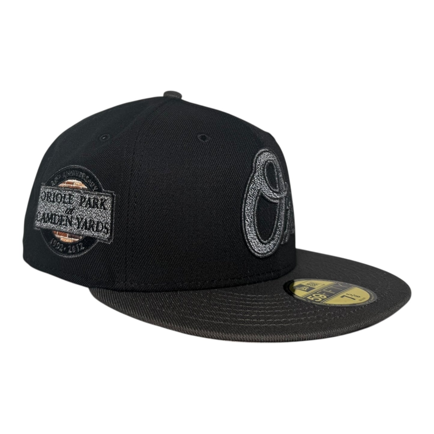 Baltimore Orioles Oriole Park at Camden Yards Reflective Metallic Pearl Hat Club New Era 59Fifty Fitted Hat