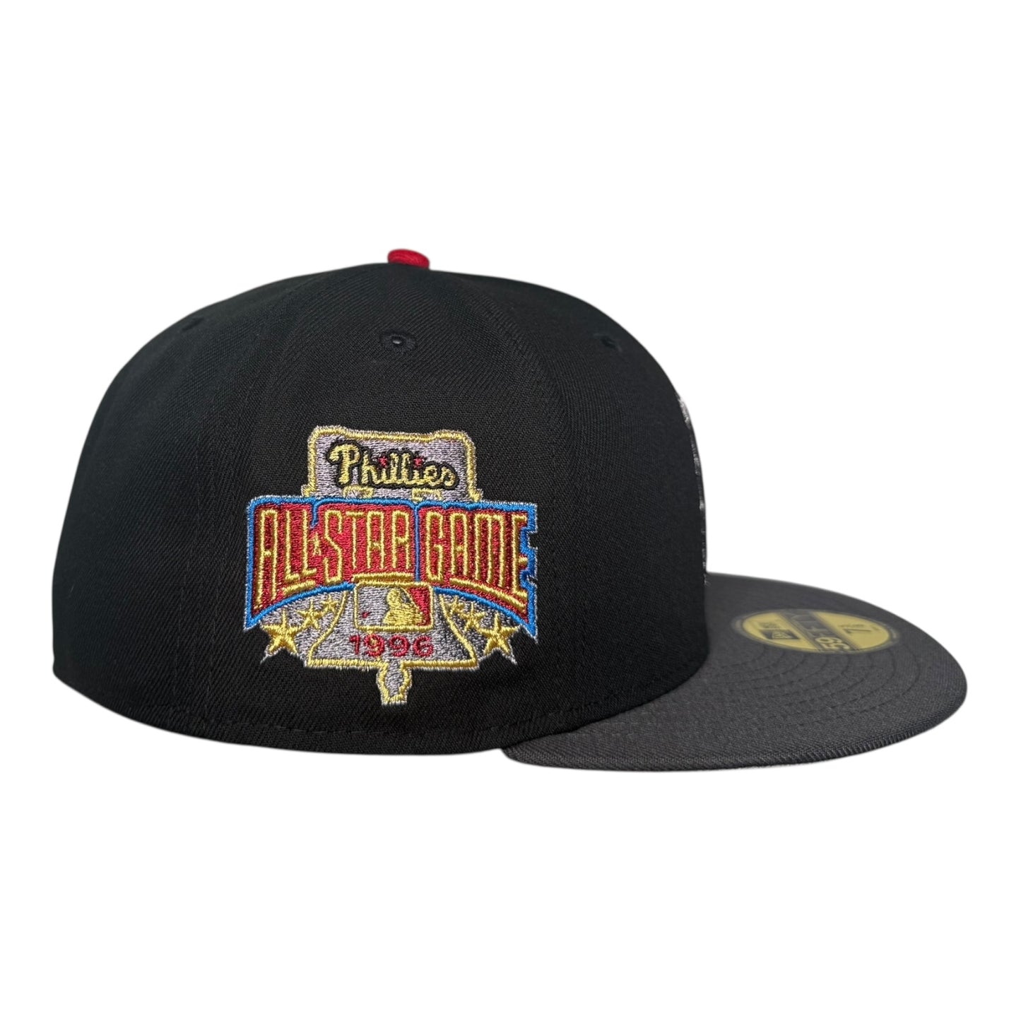 Philadelphia Phillies 1996 All Star Game Black Dark Gray Visor New Era 59Fifty Fitted Hat