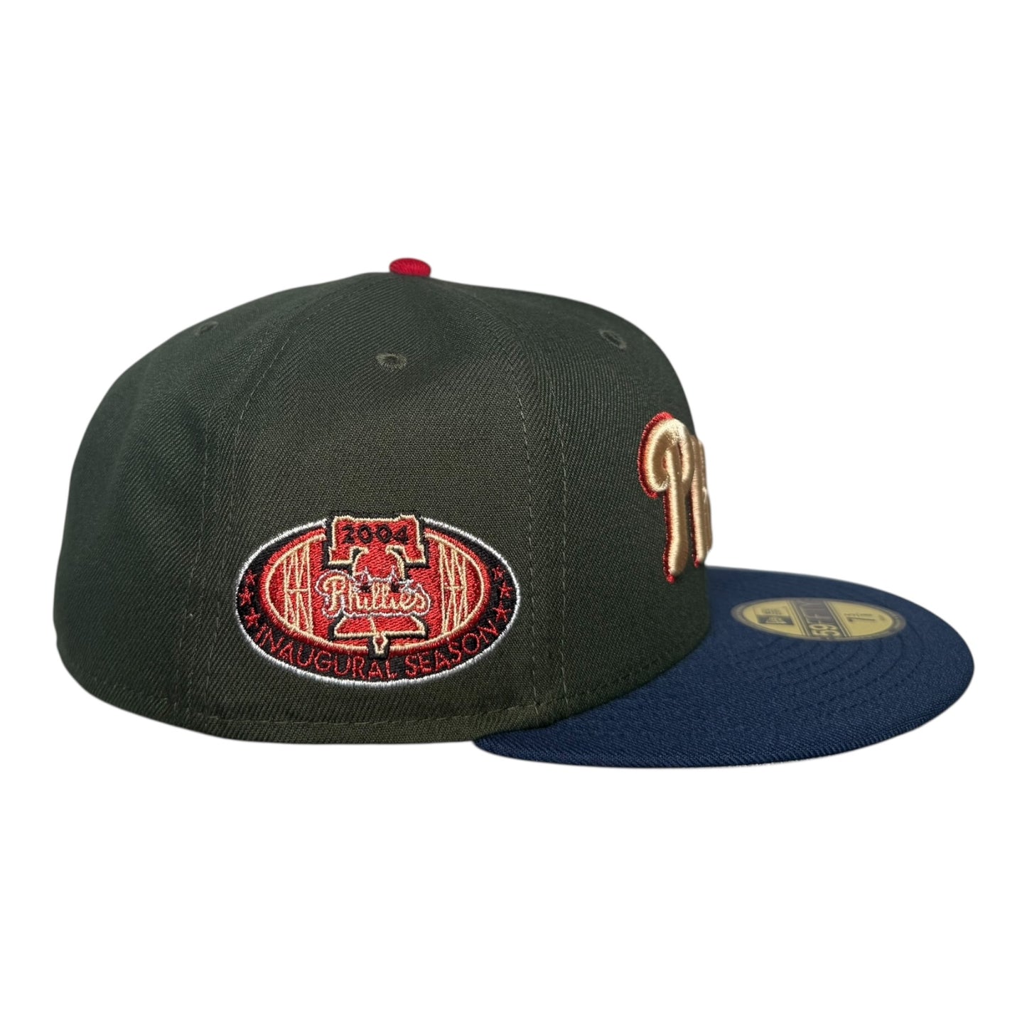 Philadelphia Phillies Inaugural Stadium 2-Tone Seaweed/Oceanside - Grey UV New Era 59Fifty Fitted Hat
