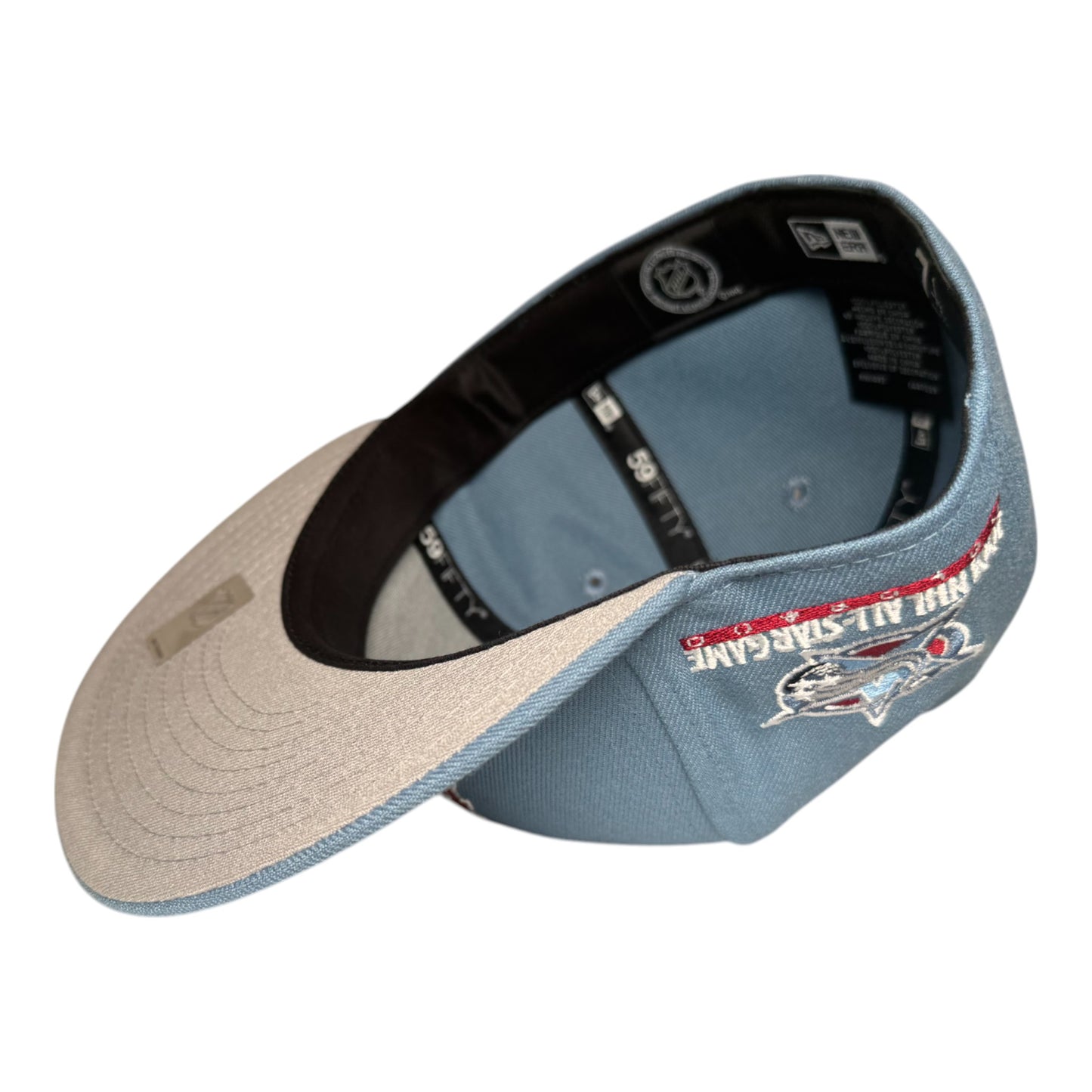 Colorado Avalanche Faded Blue Leon in the Lab 2001 ASG Patch New Era 59FIFTY Fitted Hat