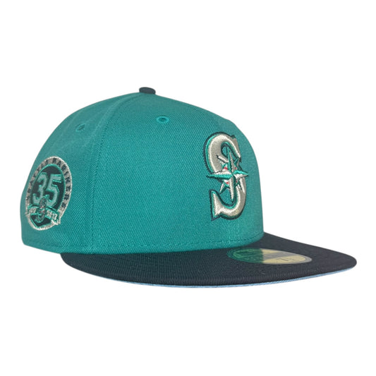 Seattle Mariners 35th Anniversary Icy UV Hat Club New Era 59Fifty Fitted Hat