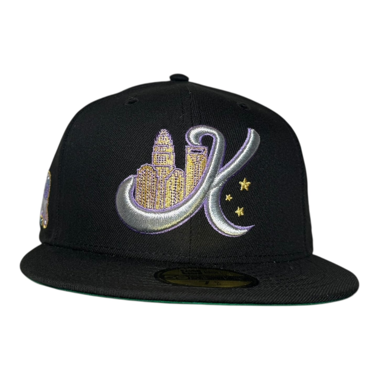 Charlotte Knights Uptown Black Throwback Edition New Era 59Fifty Fitted Hat