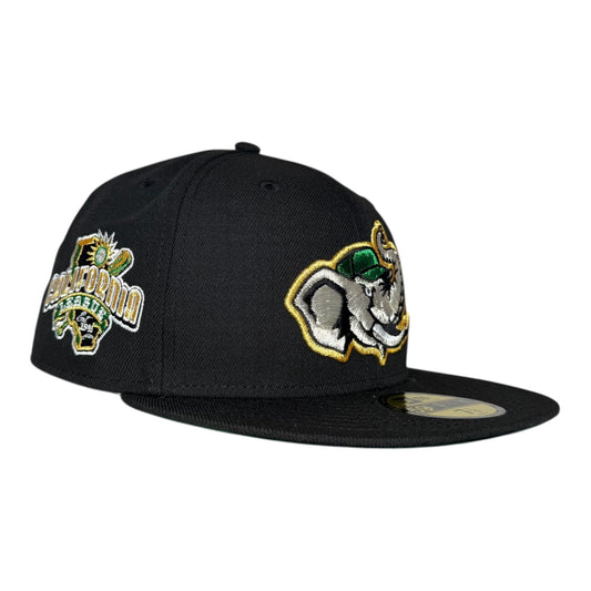 Modesto Athletics Metallic Black New Era 59Fifty Fitted Hat