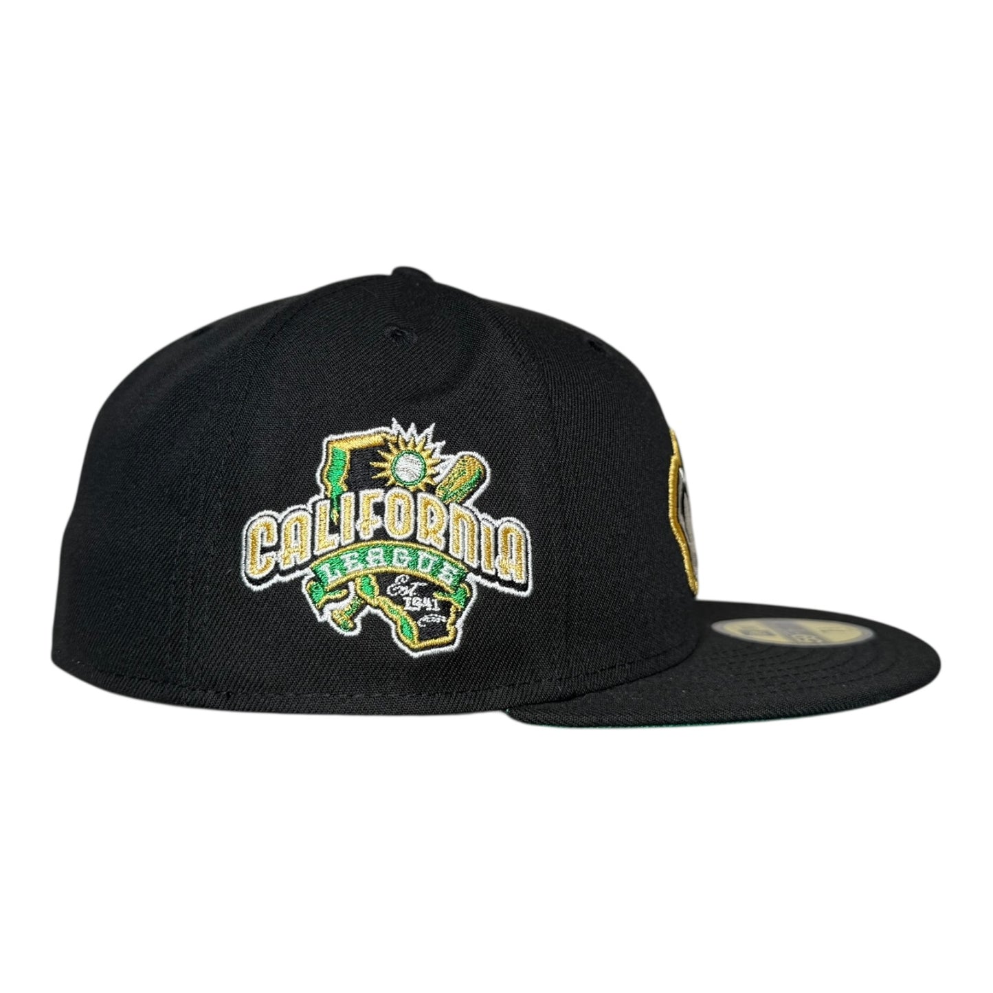 Modesto Athletics Metallic Black New Era 59Fifty Fitted Hat