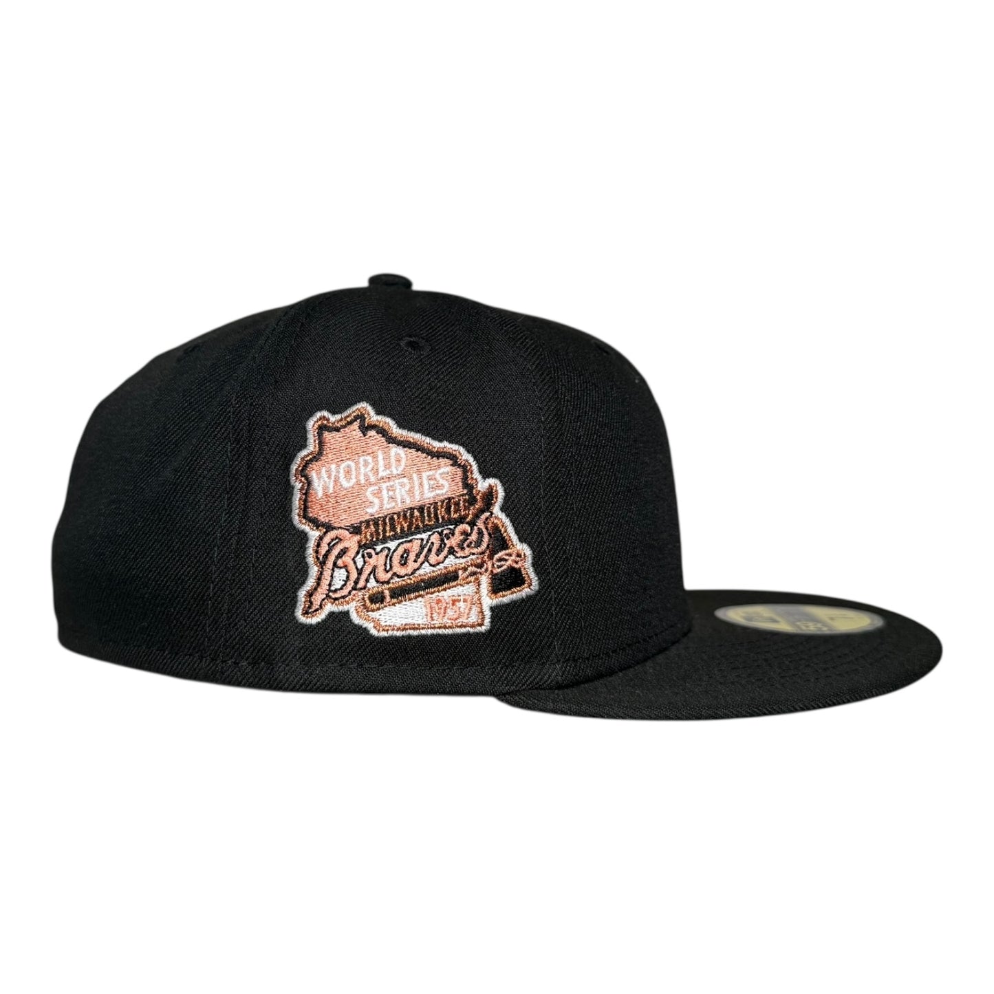 Mississippi Braves Black New Era 59Fifty Fitted Hat
