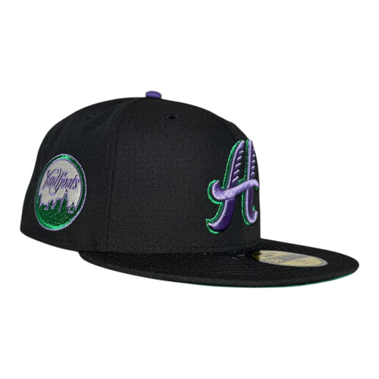 Hartford Yard Goats Black Metallic New Era 59Fifty Fitted Hat