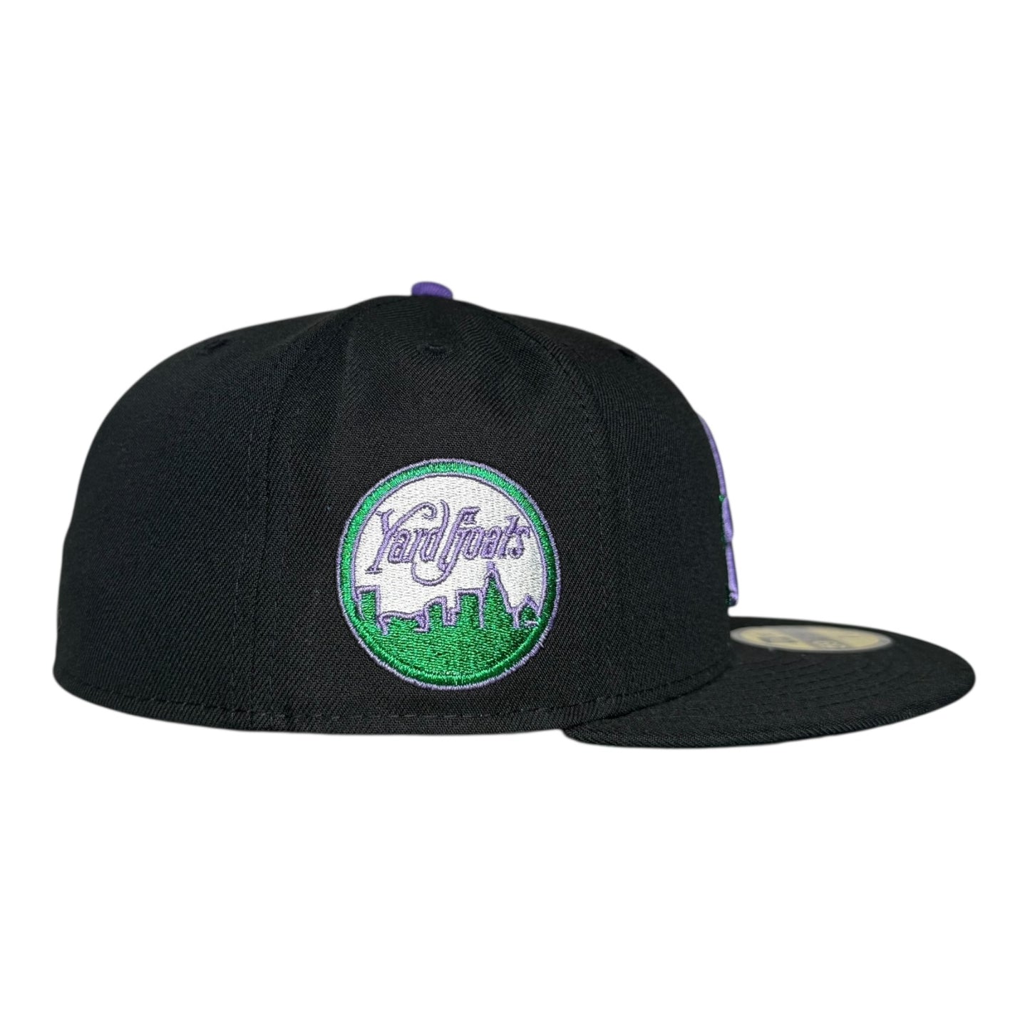 Hartford Yard Goats Black Metallic New Era 59Fifty Fitted Hat