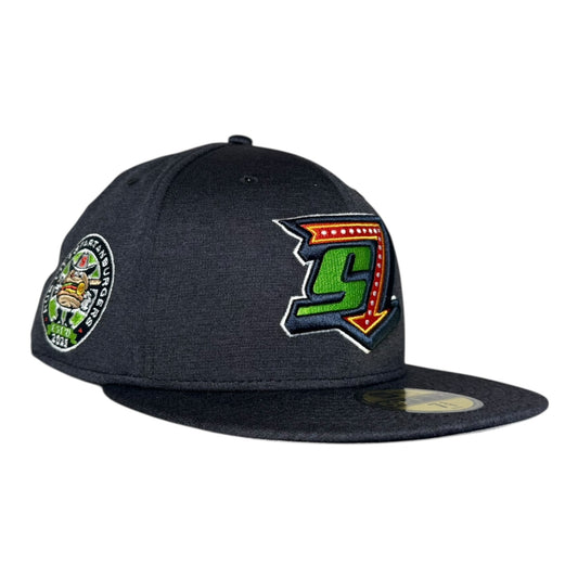Hub City Spartanburgers Shadow Navy New Era 59Fifty Fitted Hat