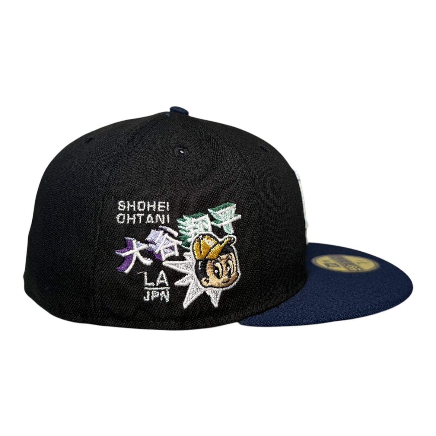Los Angeles Dodgers Shohei Ohtani New Era 59Fifty Fitted Hat Black Navy Two Tone