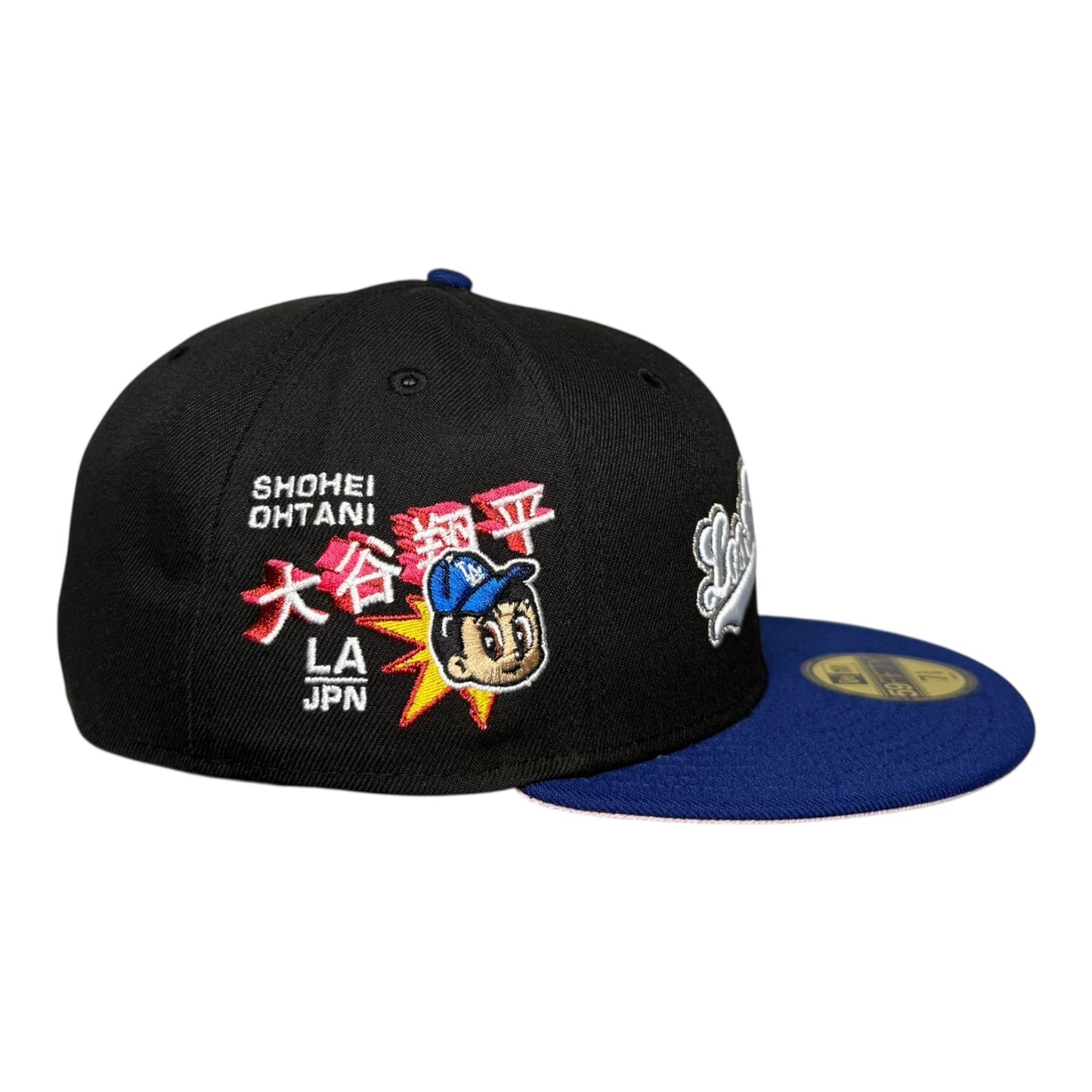 Los Angeles Dodgers Shohei Ohtani Patch Hat Club New Era 59Fifty Fitted Hat Pink UV