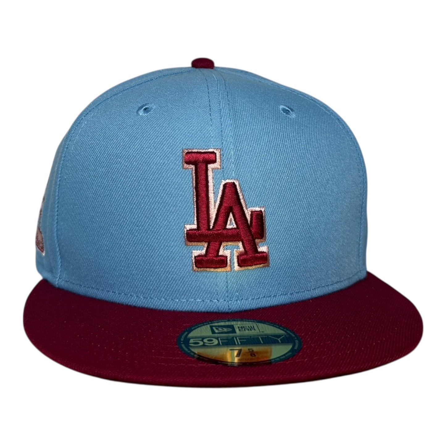 Los Angeles Dodgers 1st World Series New Era 59Fifty Fitted Hat Sky Blue/Cardinal