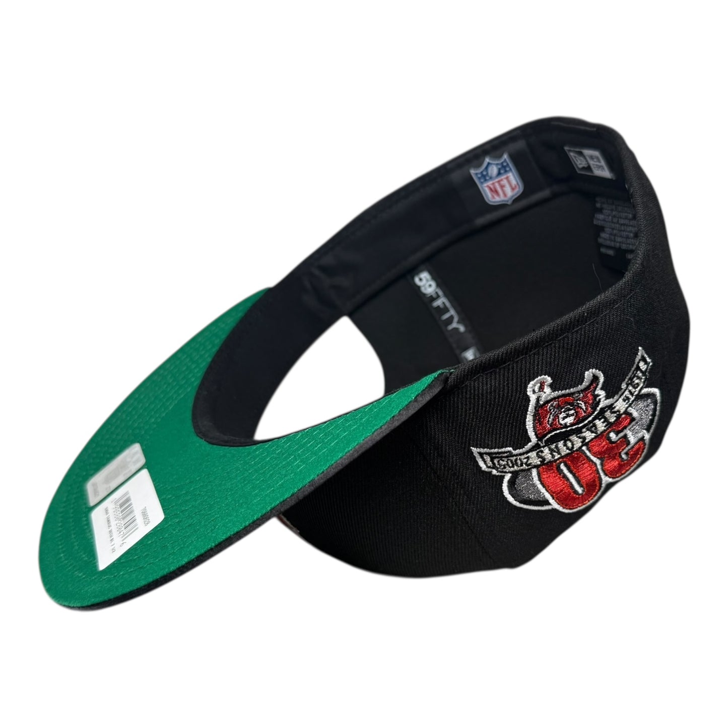 Tampa Bay Buccaneers 30 Seasons Black Satin Brim New Era 59Fifty Fitted Hat