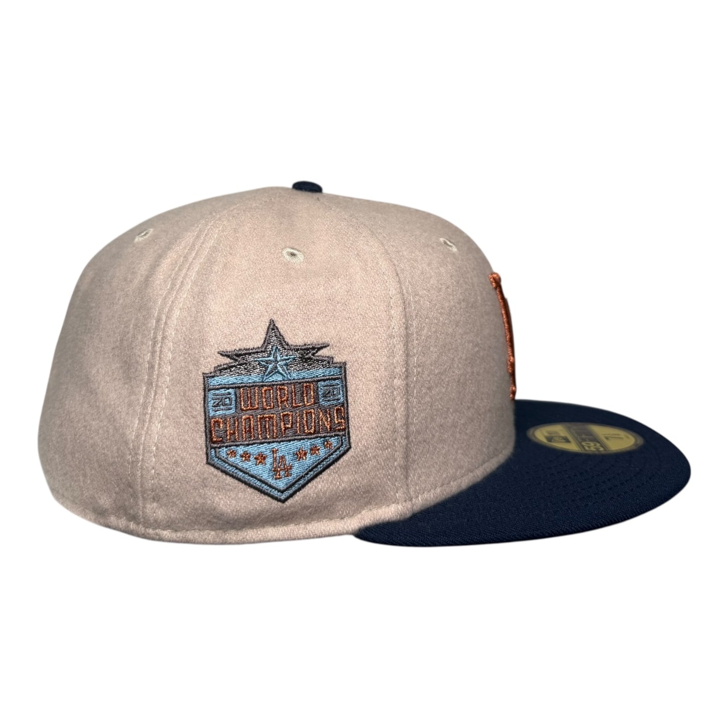 Los Angeles Dodgers Melton 2020 World Series Champions Hat Club New Era 59Fifty Fitted Hat