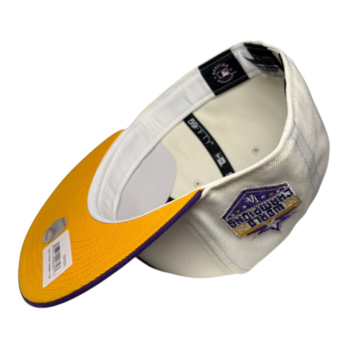 Los Angeles Dodgers 2020 World Champions New Era 59Fifty Fitted Hat Purple Yellow UV