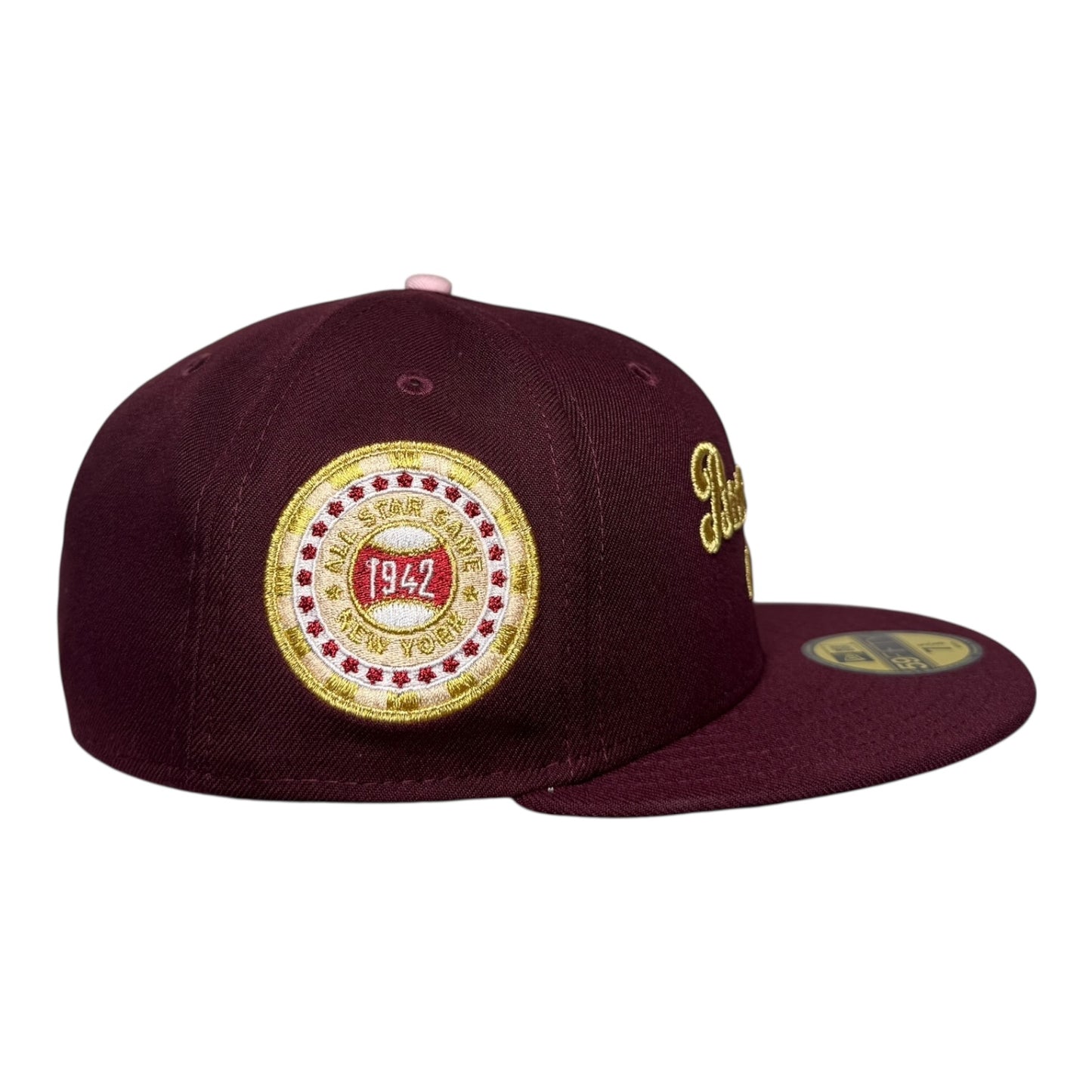 Brooklyn Dodgers 1942 All Star Game Maroon Pink UV New Era 59Fifty Fitted Hat