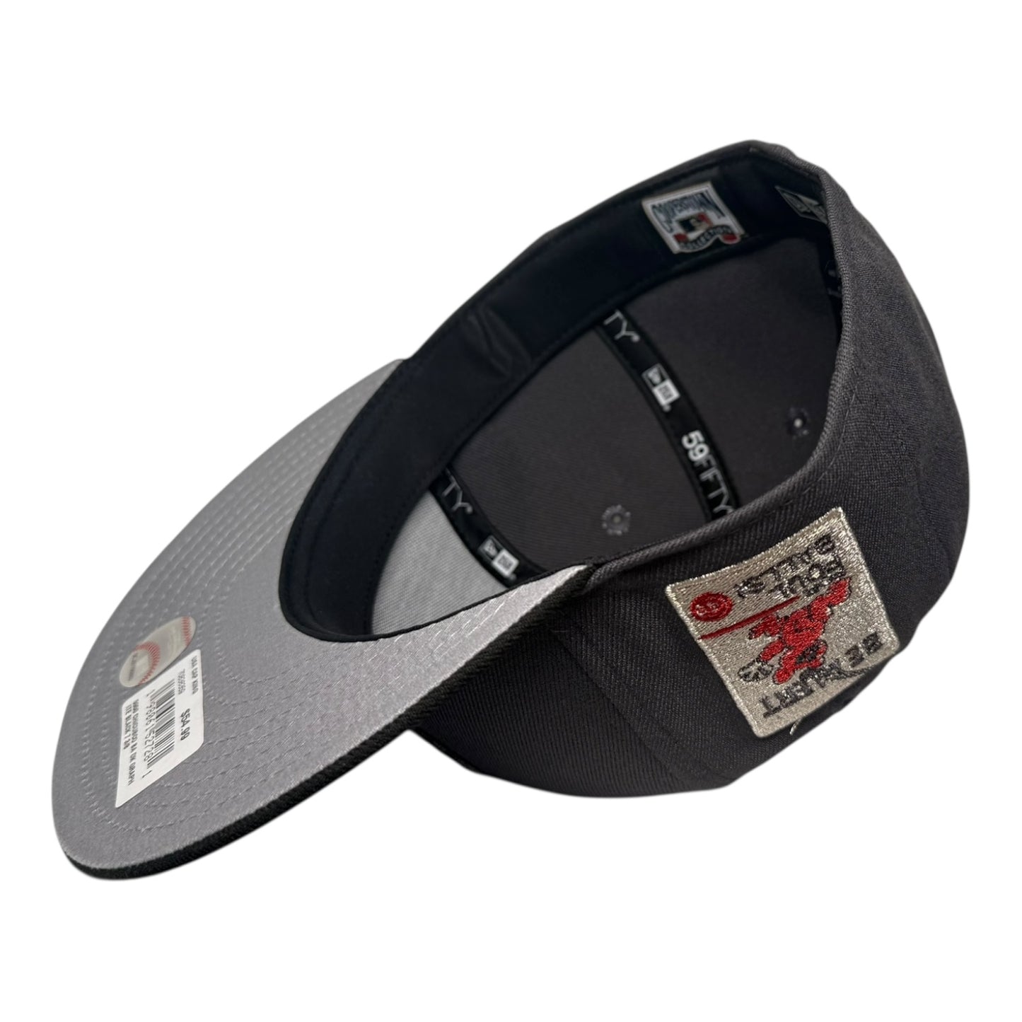 Chicago Cubs Be Alert for Foul Balls New Era 59Fifty Fitted Hat Black/Grey