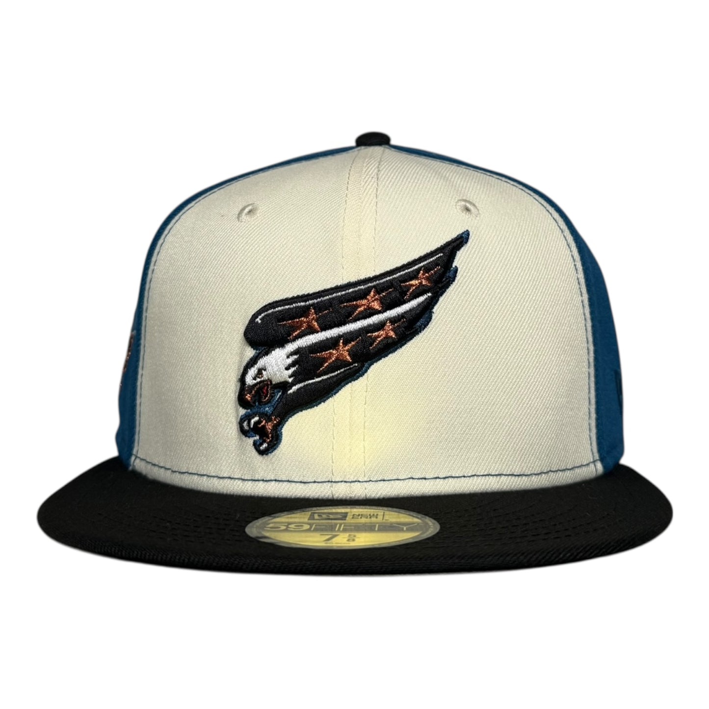 Washington Capitals "3PC SCREAMING EAGLE" New Era 59Fifty Fitted Hat Chrome/Black/Seashore Blue