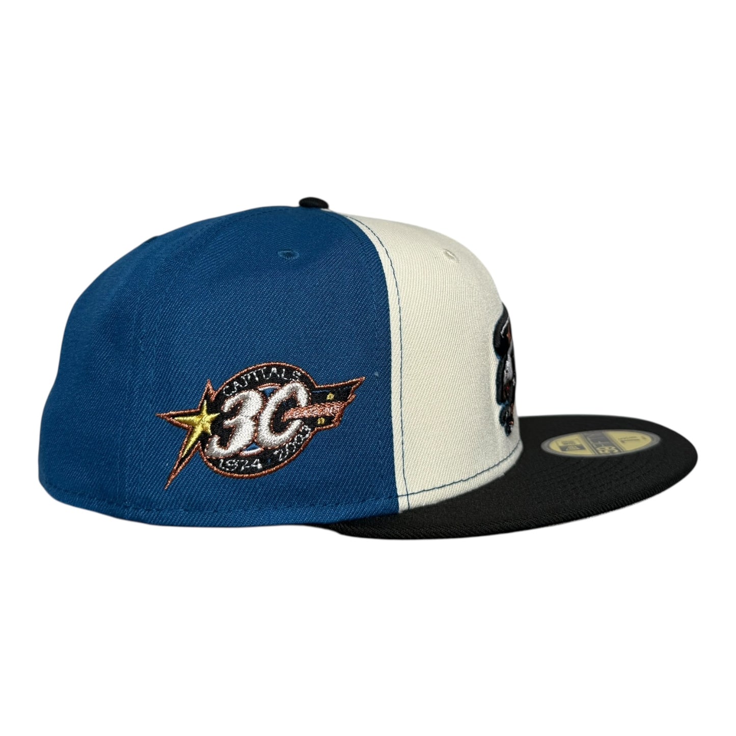 Washington Capitals "3PC SCREAMING EAGLE" New Era 59Fifty Fitted Hat Chrome/Black/Seashore Blue