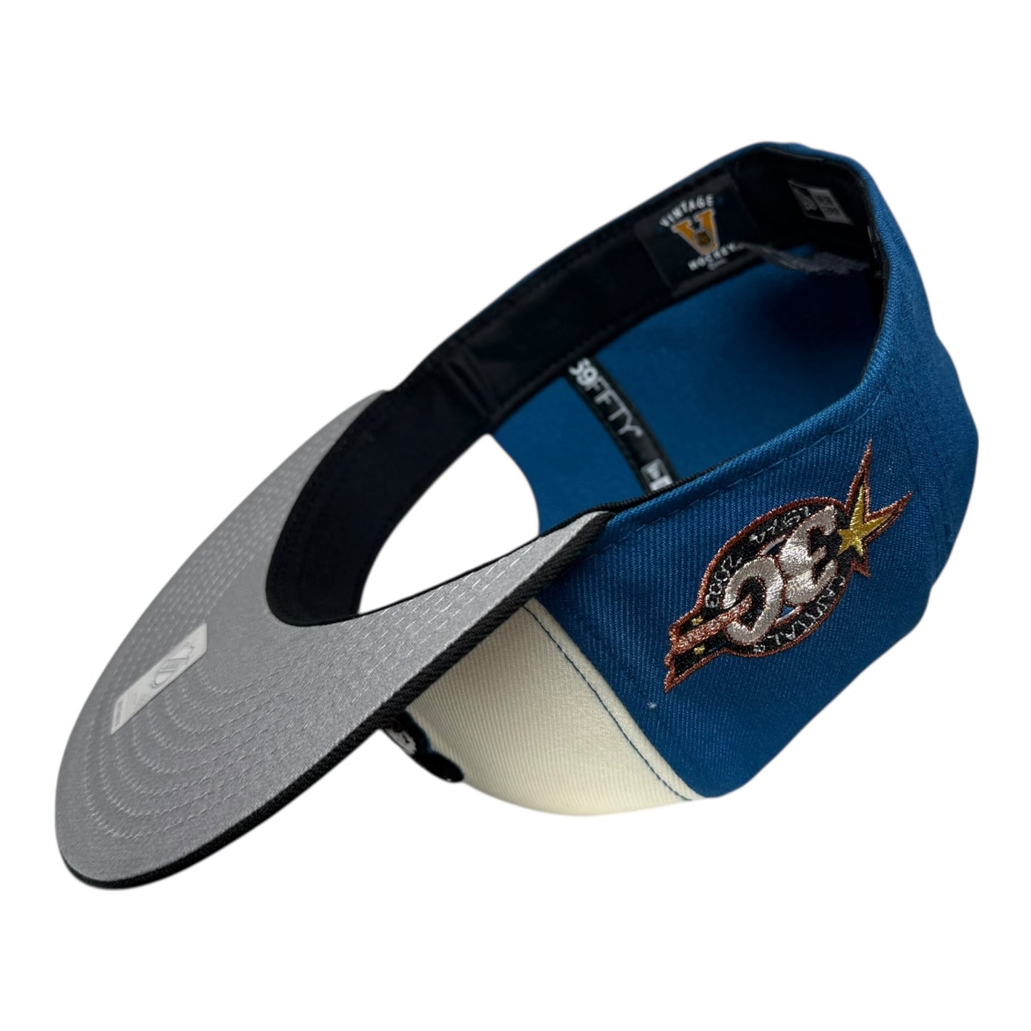 Washington Capitals "3PC SCREAMING EAGLE" New Era 59Fifty Fitted Hat Chrome/Black/Seashore Blue