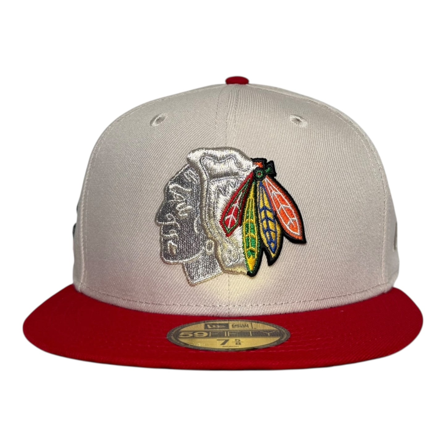 Chicago Blackhawks Tomahawk Red Visor New Era 59Fifty Fitted Hat