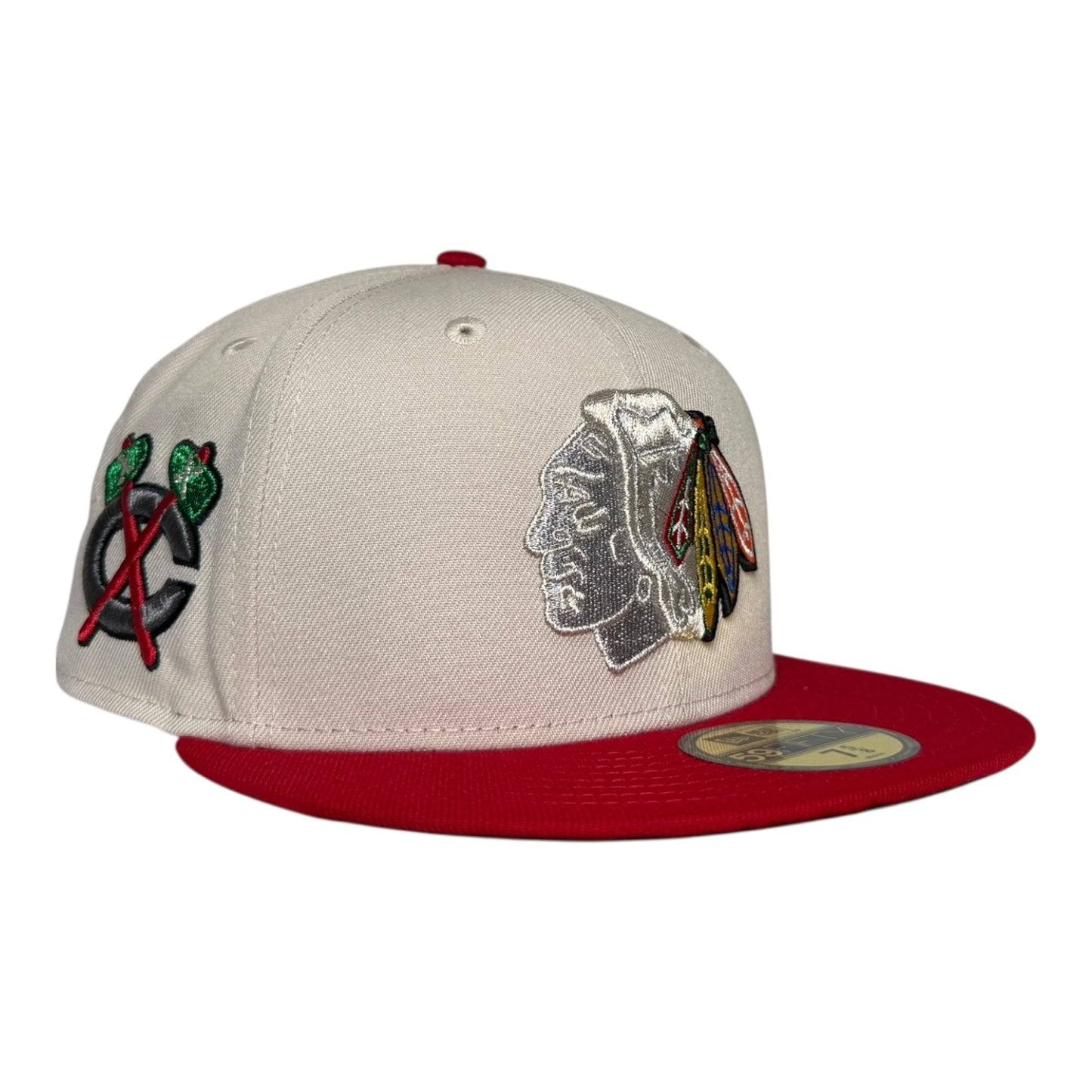 Chicago Blackhawks Tomahawk Red Visor New Era 59Fifty Fitted Hat