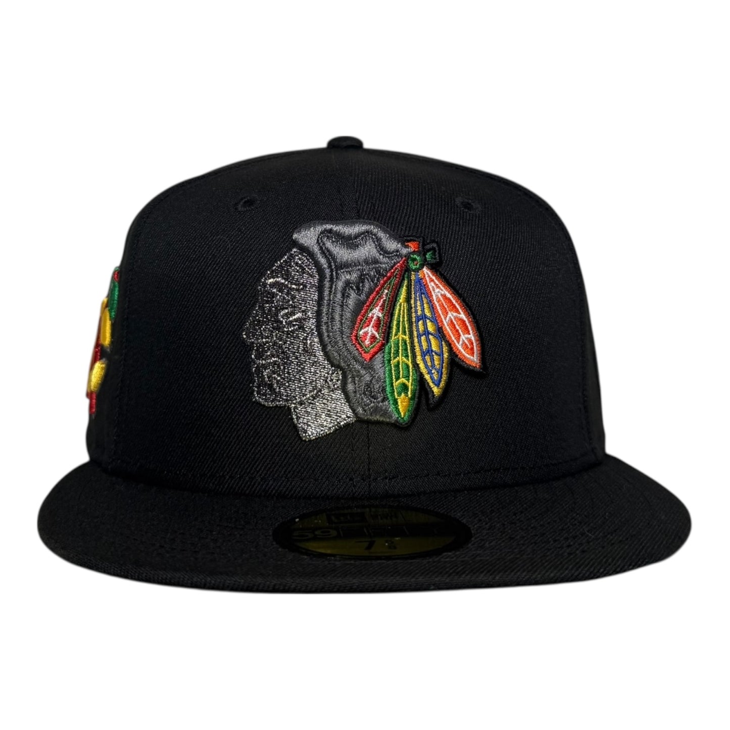 Chicago Blackhawks Tomahawk Logo New Era 59Fifty Fitted Hat Green UV