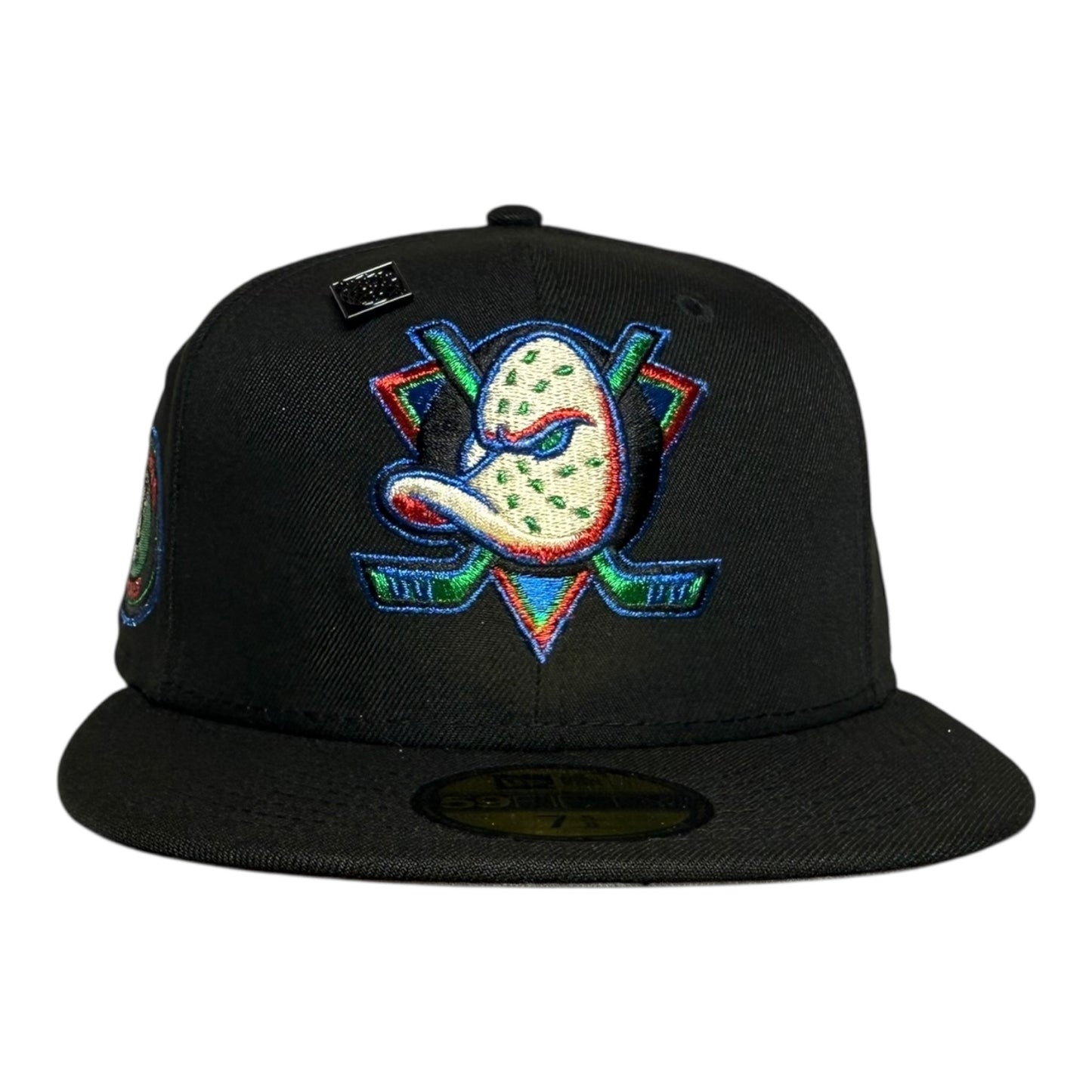 Anaheim Ducks Metallic Black Capsule New Era 59Fifty Fitted Hat