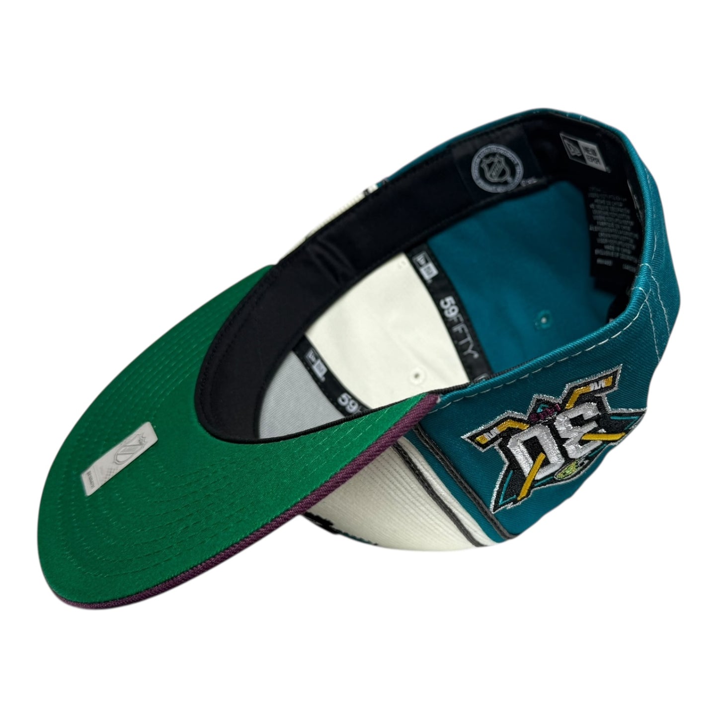 Anaheim Ducks 30th Anniversary Diagonal Block Home Jersey New Era 59Fifty Fitted Hat