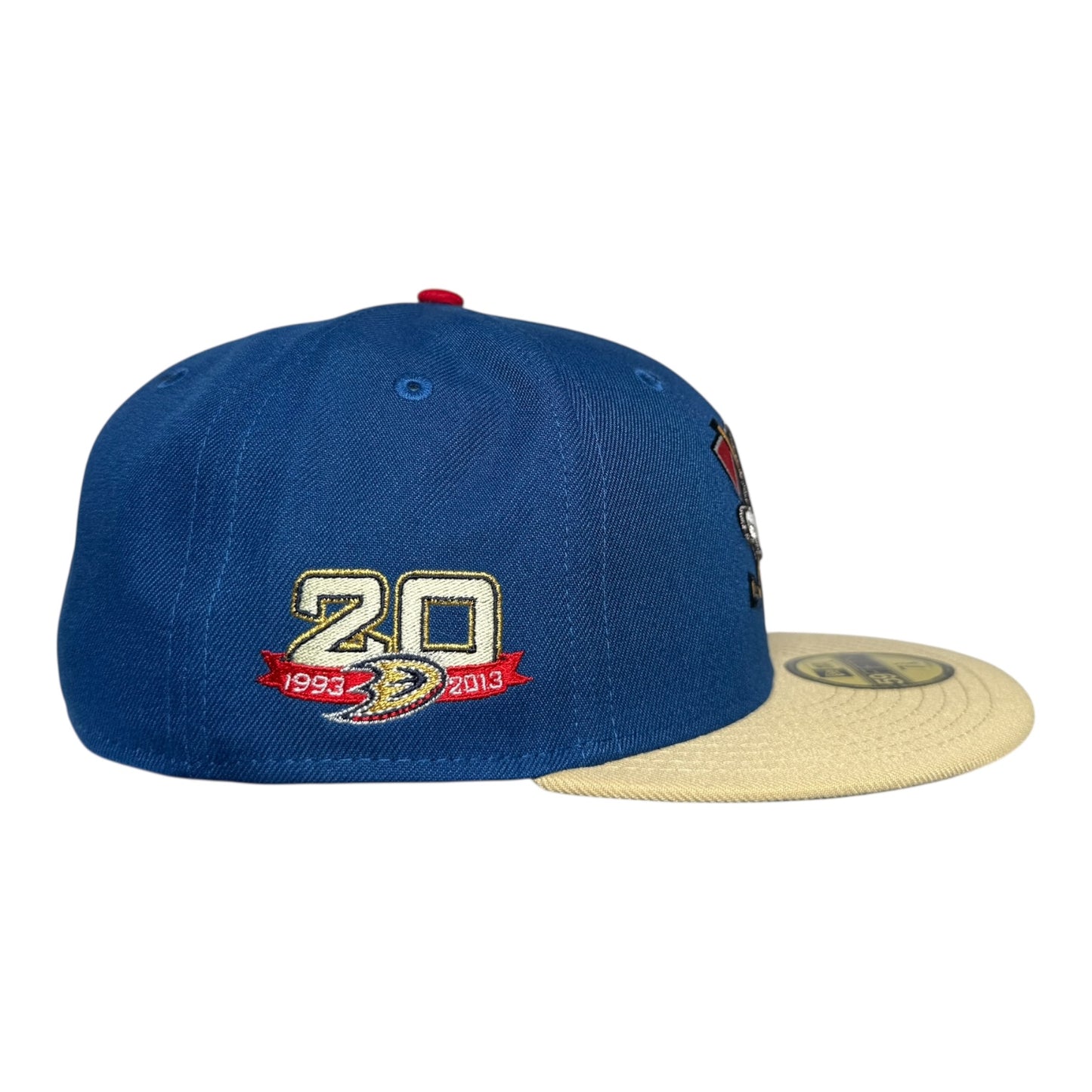 Anaheim Ducks 20th Anniversary Gordon Bombay Team USA Jacket New Era 59Fifty Fitted Hat