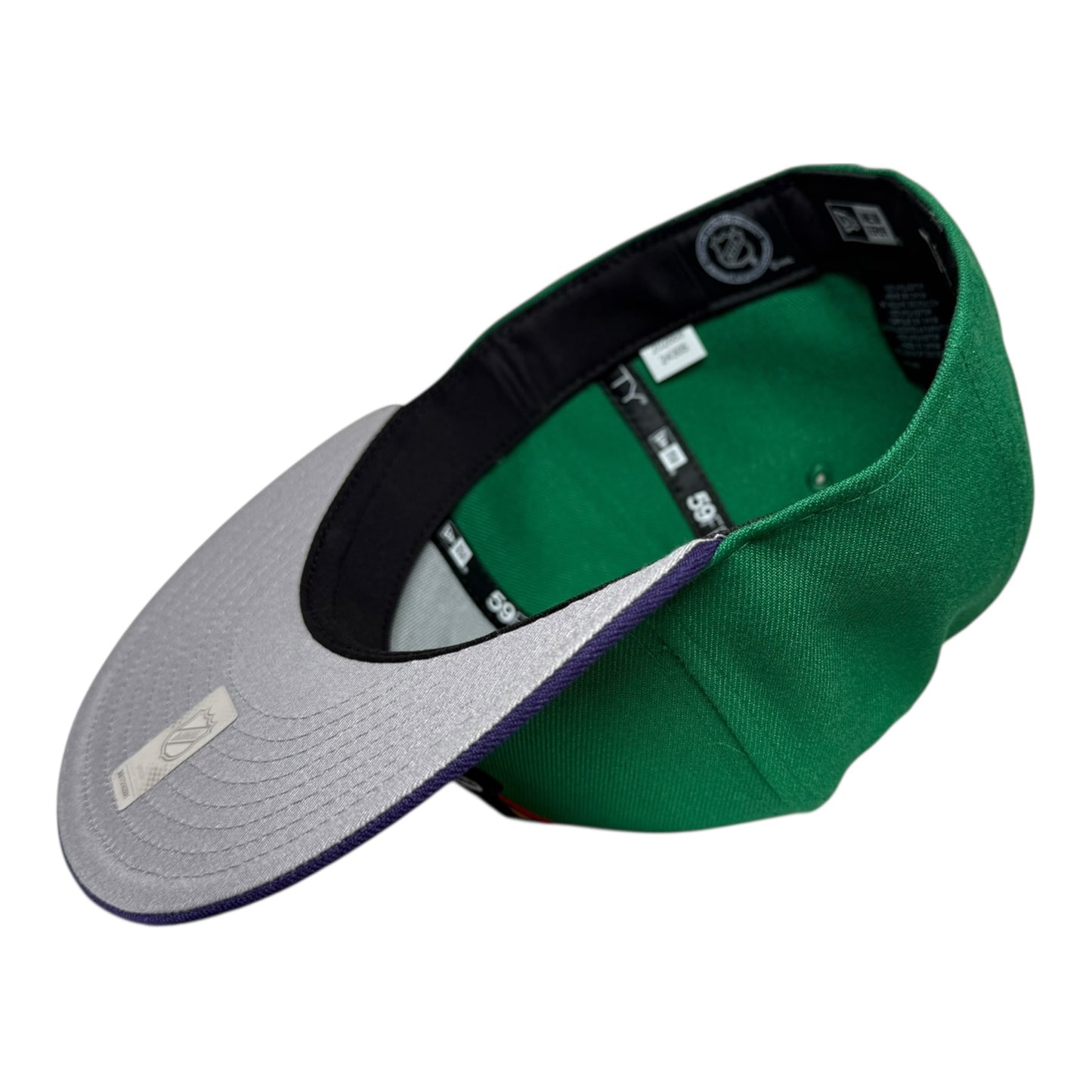 Anaheim Ducks Kelly Green/Purple Grey UV New Era 59Fifty Fitted Hat