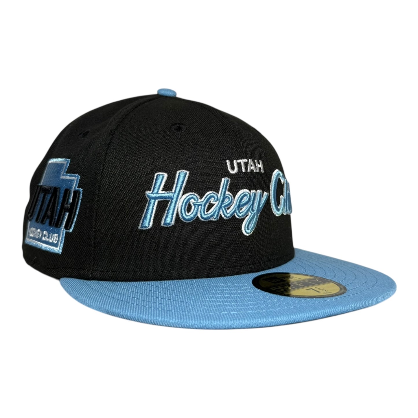 Utah Hockey Club Black and Blue Script Inaugural Season New Era 59Fifty Fitted Hat