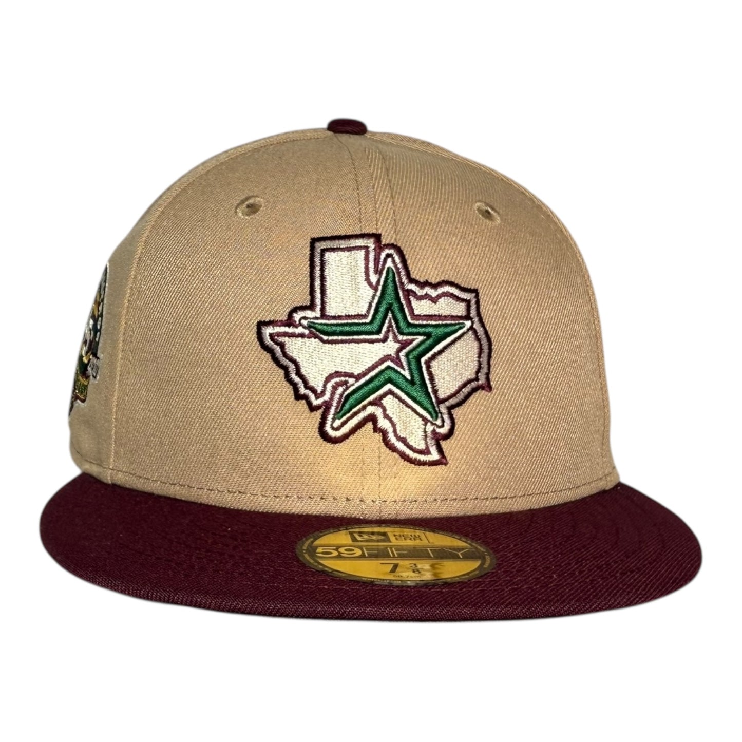 Houston Astros 45th Anniversary Earth Tone Khaki Maroon Hat Club New Era 59Fifty Fitted Hat