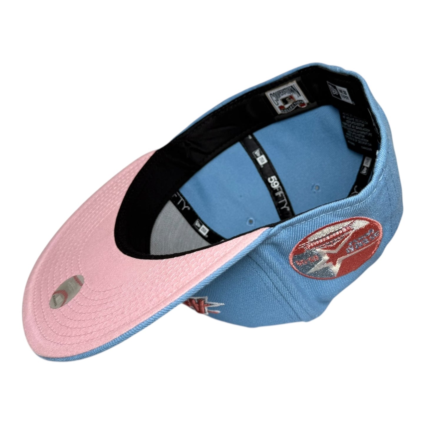 Houston Astros 35 Great Years Sky Blue Pink New Era 59Fifty Fitted Hat