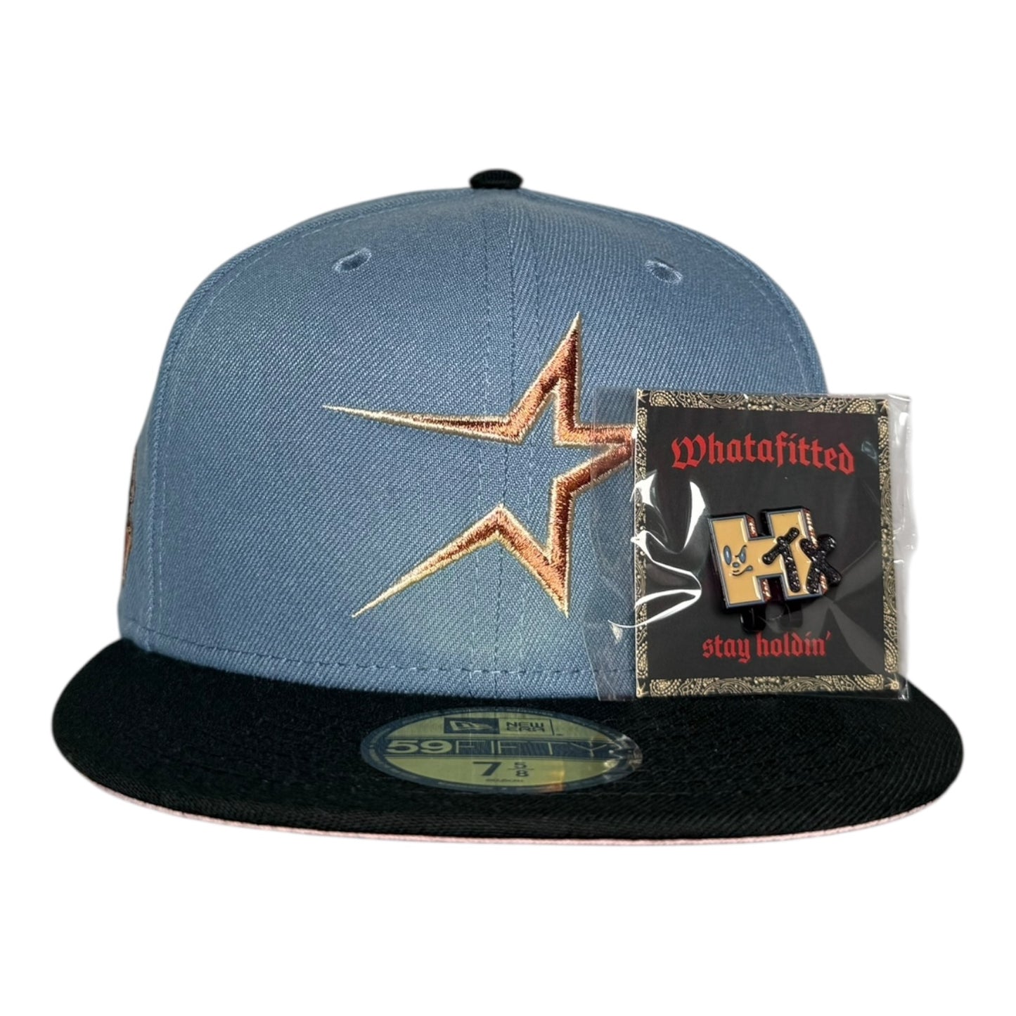 Houston Astros Astrodome the Original New Era 59Fifty Fitted Hat with Whatafitted Pin