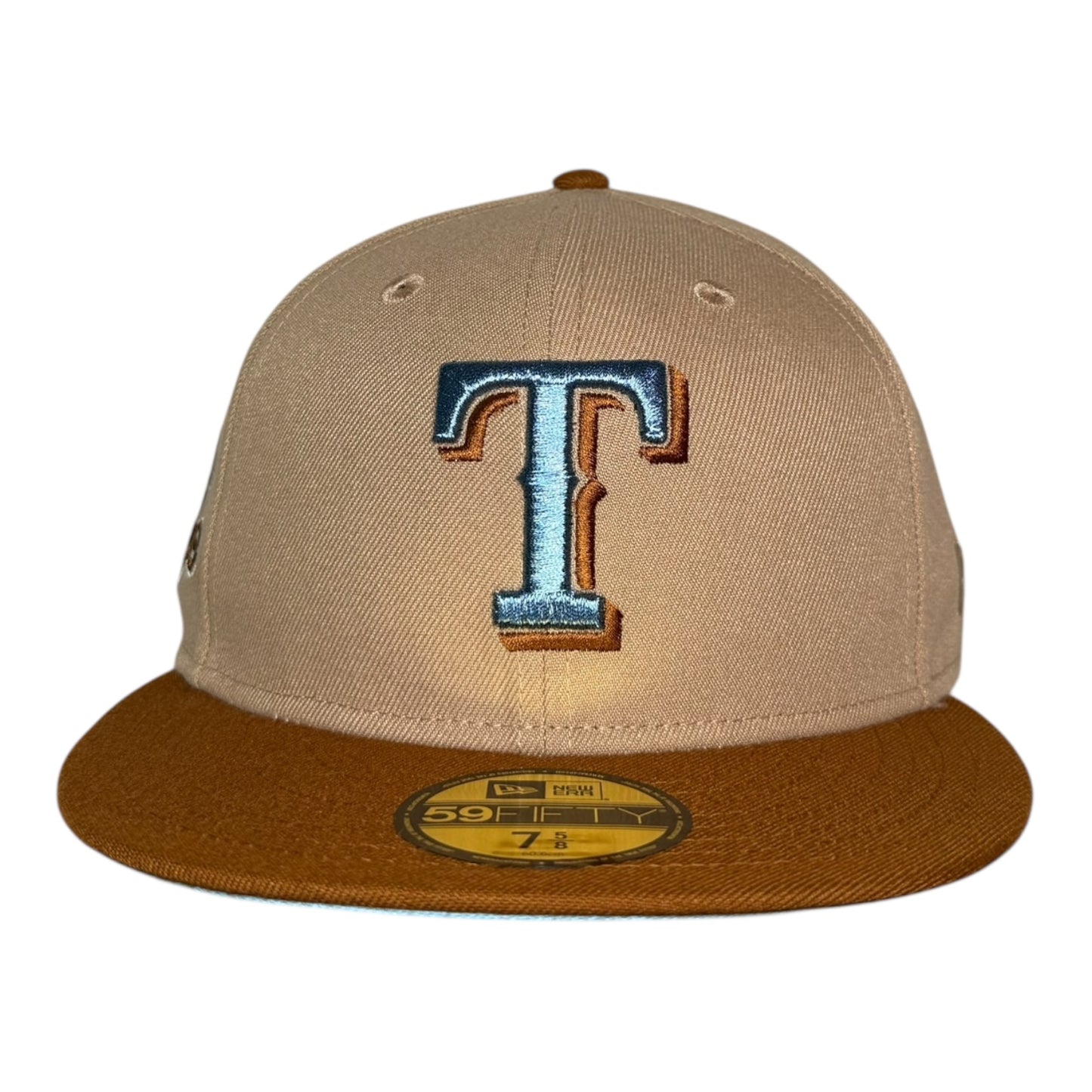 Texas Rangers Cowboy Hat Baseball Patch New Era 59Fifty Fitted Hat Two Tone