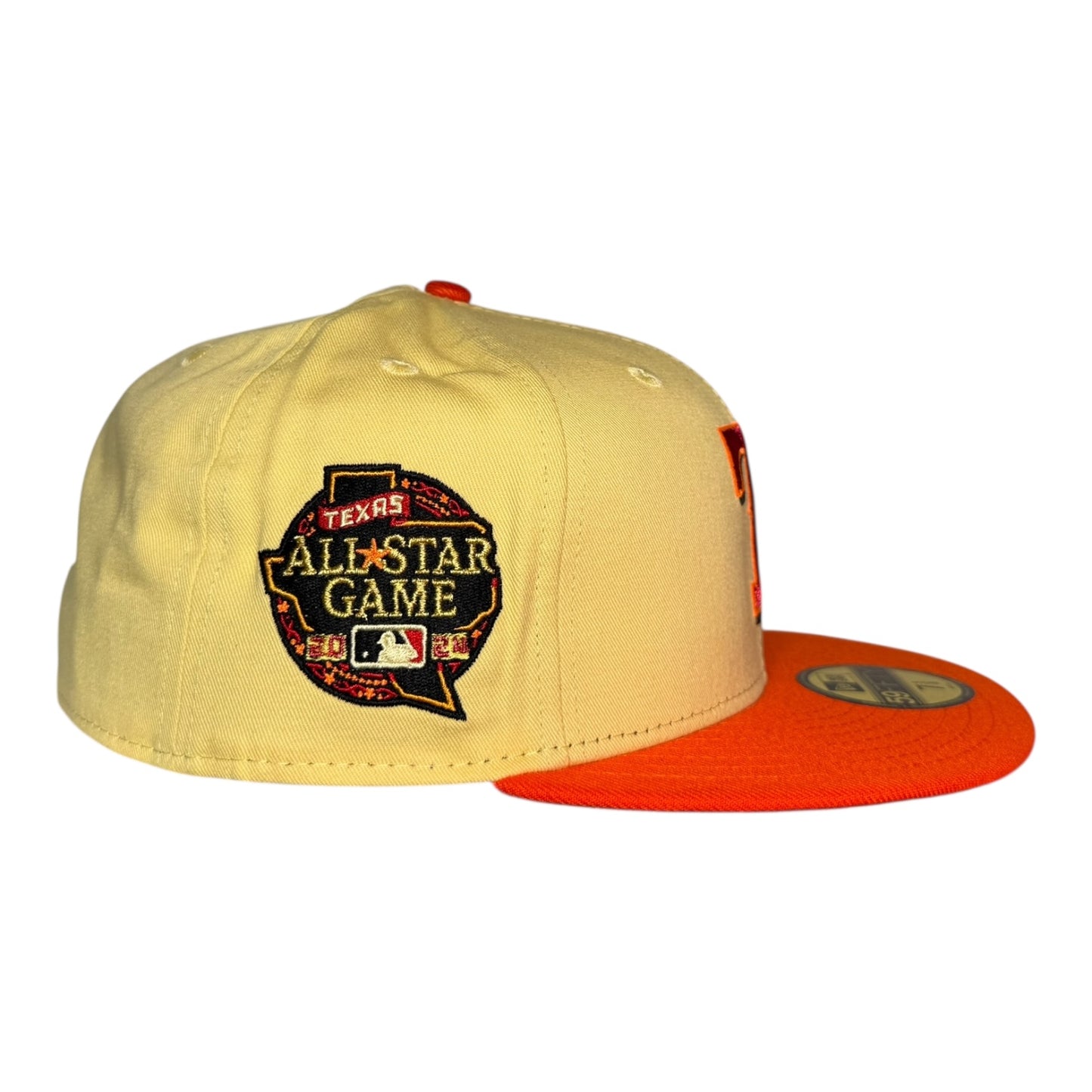 Texas Rangers 2024 All Star Game New Era 59Fifty Fitted Hat Lemon Zest Satsuma Mandarin
