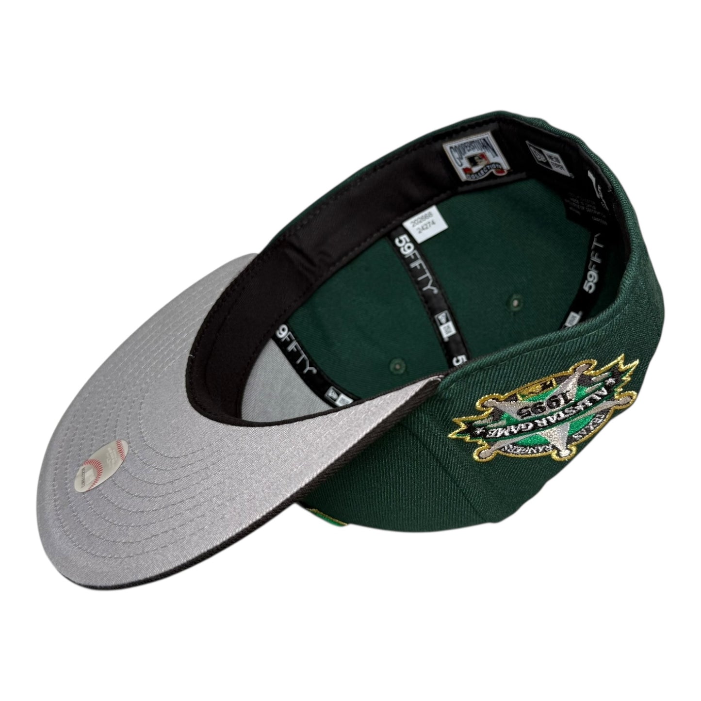 Texas Rangers 1995 All Star Game New Era 59Fifty Fitted Hat Dark Green Black