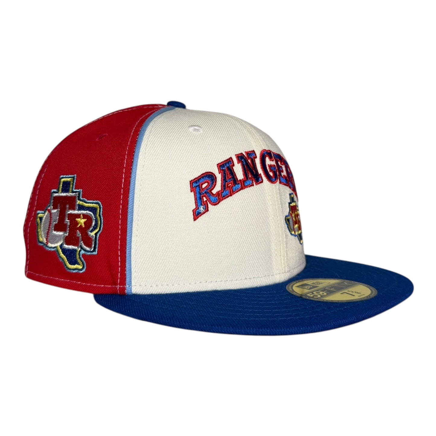 Texas Rangers Classic Two Tone TR Baseball State Logo New Era 59Fifty Fitted Hat