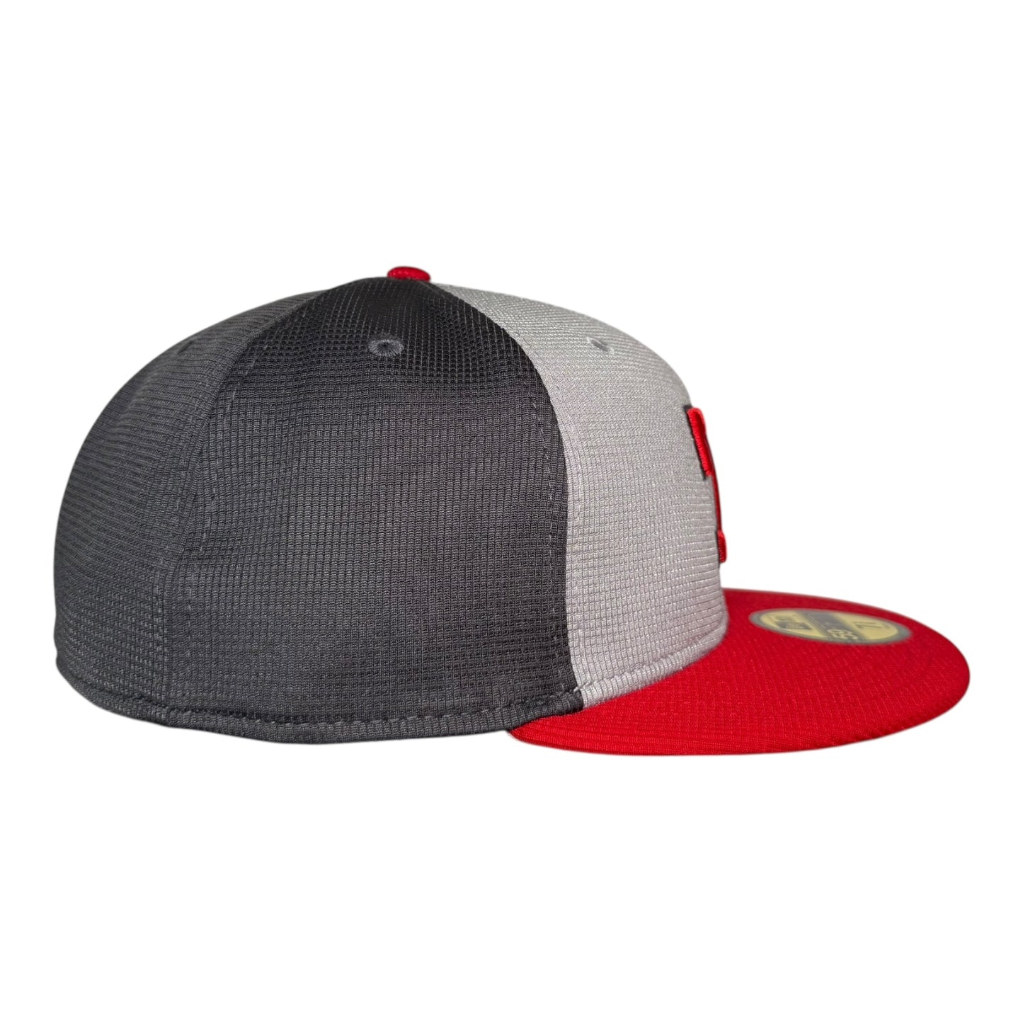 Texas Rangers Gray/Red 2025 Batting Practice New Era 59Fifty Fitted Hat