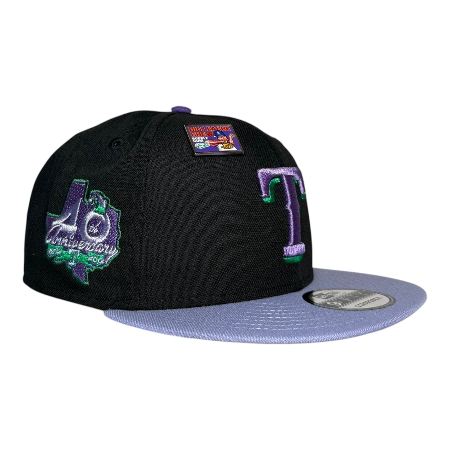Texas Rangers x Big League Chew Grape with Pin New Era 59Fifty Fitted Hat