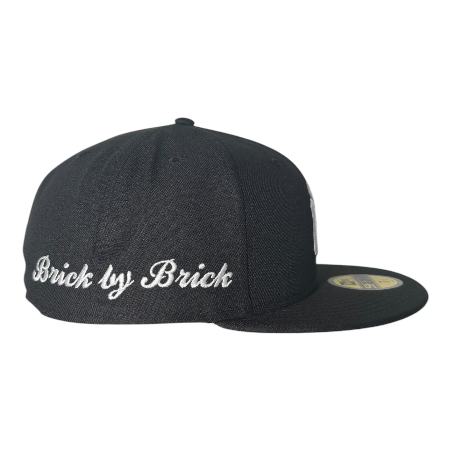 New York Yankees Black Gray Bottom "Brick By Brick" Side Patch New Era 59Fifty Fitted