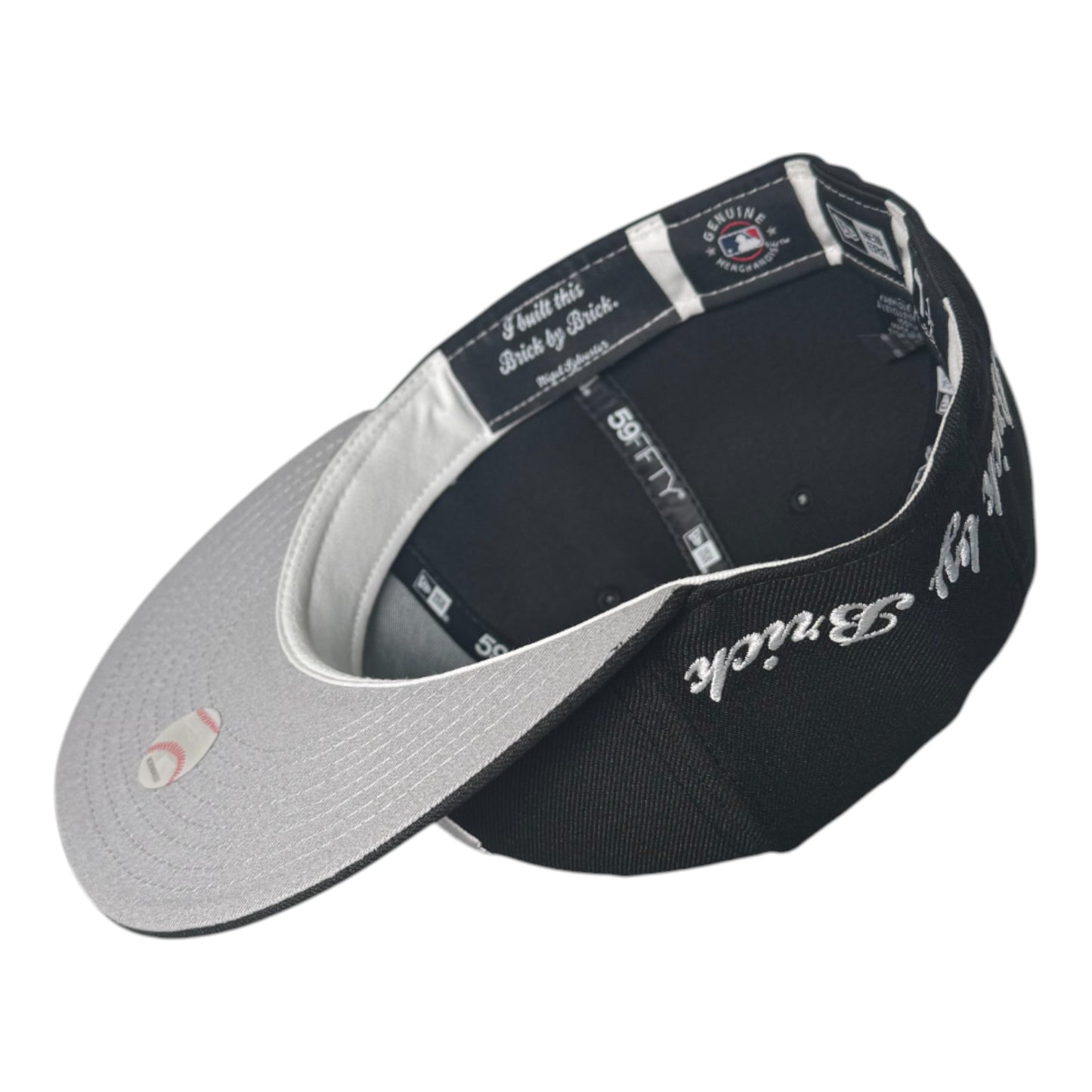 New York Yankees Black Gray Bottom "Brick By Brick" Side Patch New Era 59Fifty Fitted