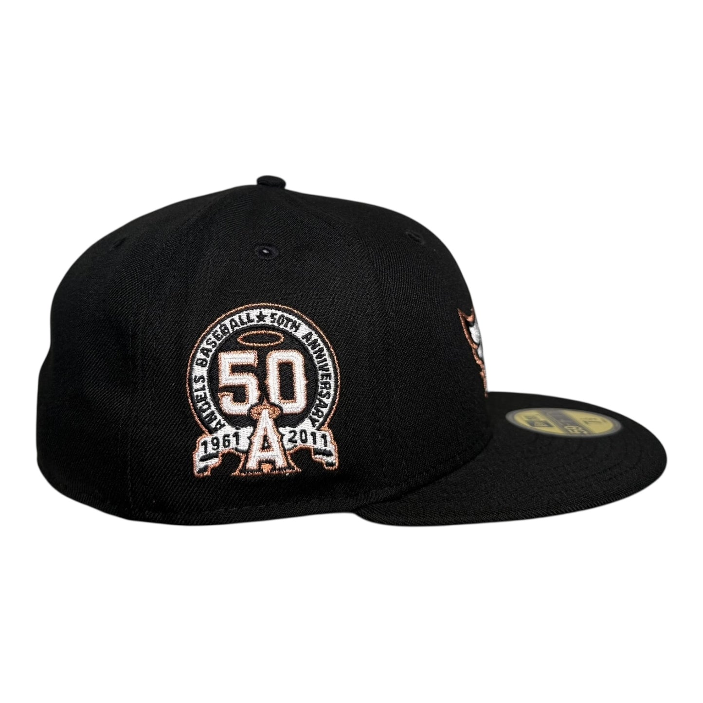 Los Angeles Angels 50th Anniversary "Black White Copper" New Era 59Fifty Fitted Hat