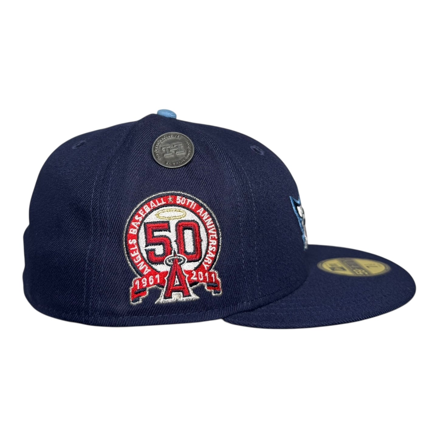 Los Angeles Angels 50th Anniversary Pinky with Pin Hat Club New Era 59Fifty Fitted Hat